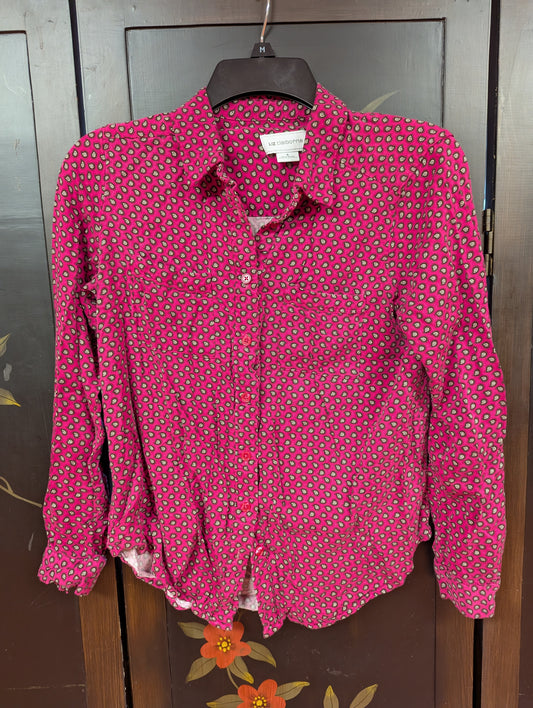 Liz Claybourne Pink Paisley long sleeve shirt